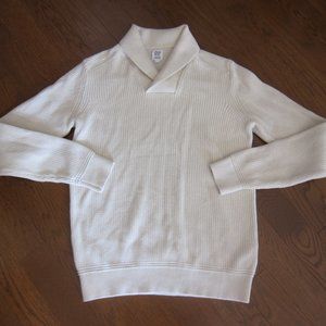 Gap Shawl Collar Sweater - Oatmeal Cream - Ribbed